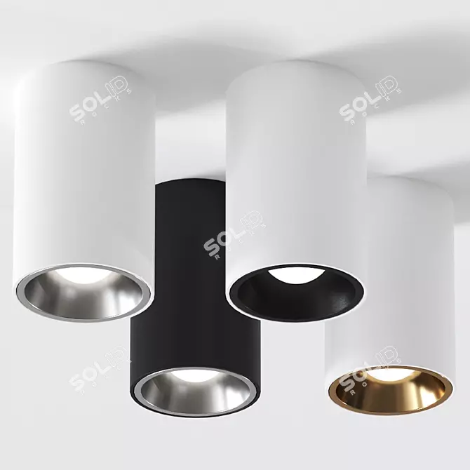 Elegant Recessed Spotlight: Baton SR 3D model image 1