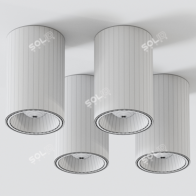 Elegant Recessed Spotlight: Baton SR 3D model image 2