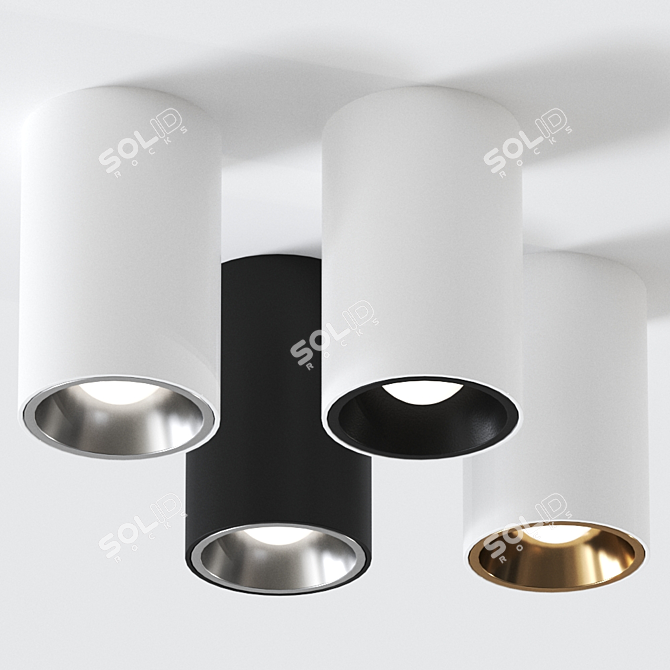 Elegant Recessed Spotlight: Baton SR 3D model image 3