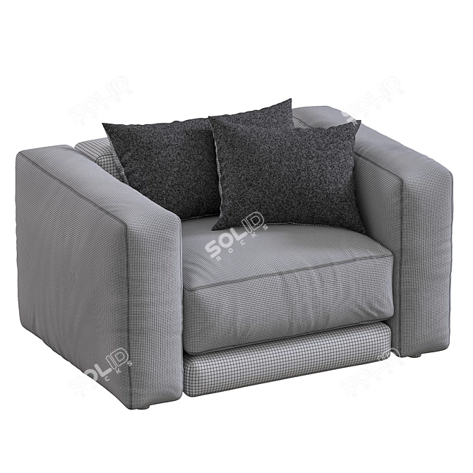 Lewis Modern Sofa by Montauk 3D model image 5