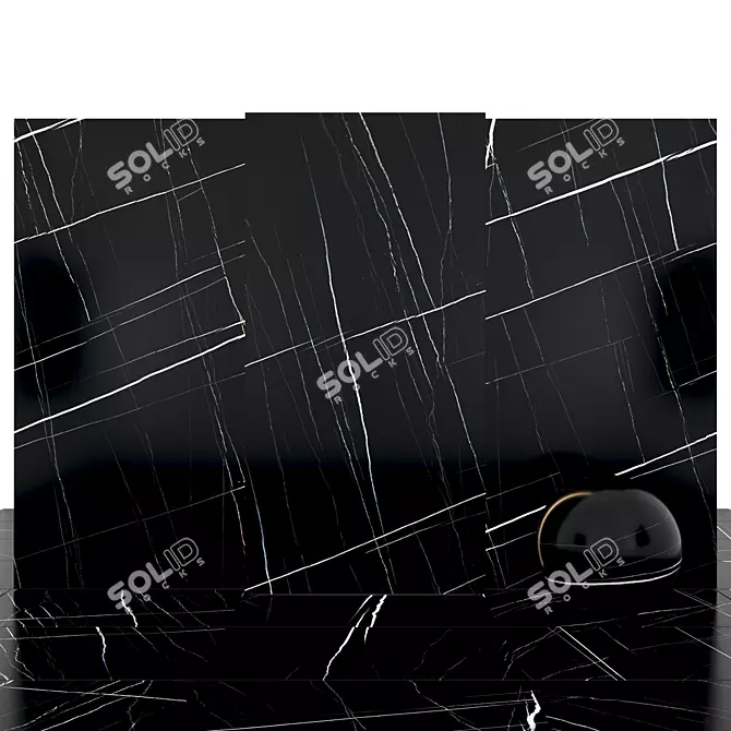 Sahara Noir Black Marble: Elegant Texture for Versatile Designs 3D model image 1