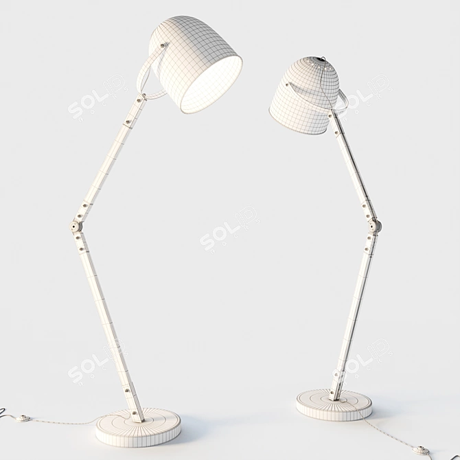 Palace Floor Lamp: Elegant Lighting Solution 3D model image 2