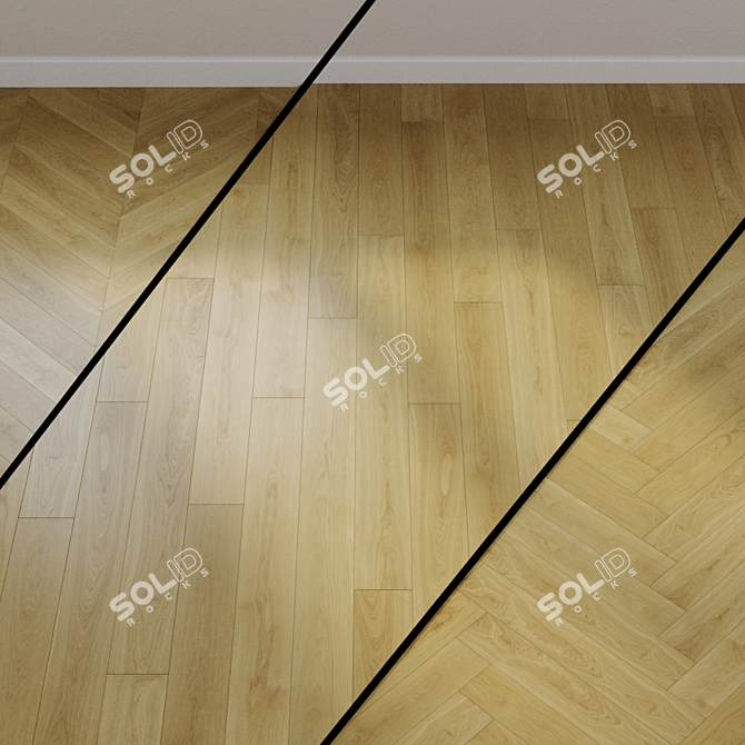 Natural Oak Grand Velvet Parquet 3D model image 1