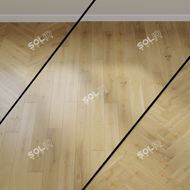 Grand Naturals Oak Soft Beige Parquet 3D model image 1