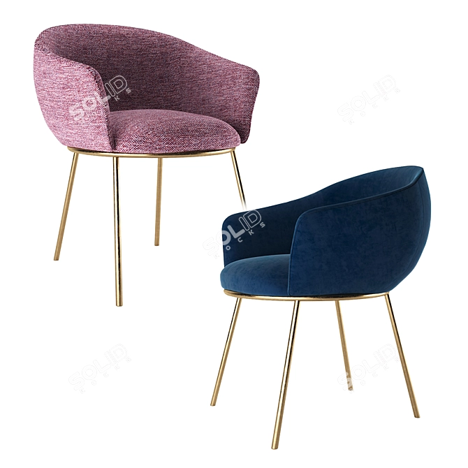 Elegant Duke Chair 3D model image 1