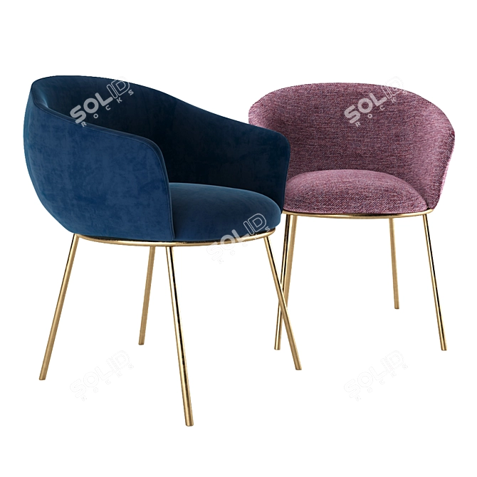Elegant Duke Chair 3D model image 2