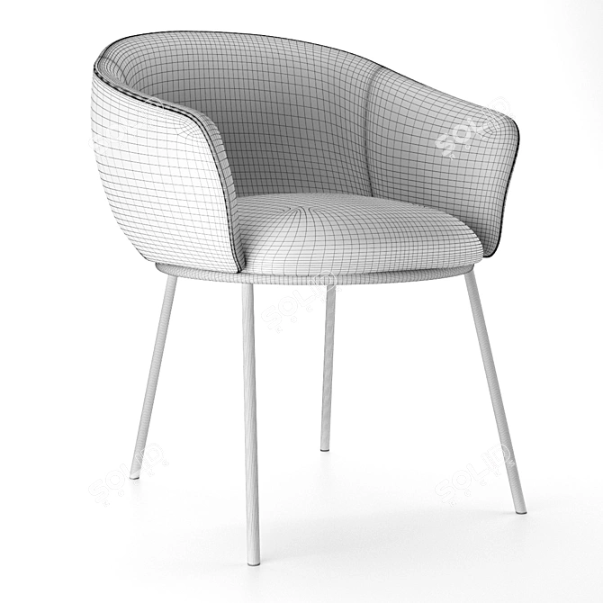 Elegant Duke Chair 3D model image 3