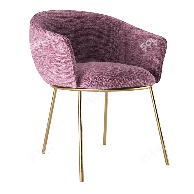 Elegant Duke Chair 3D model image 4