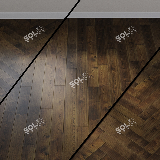 Alpine Oak Dark Brown Parquet 3D model image 1