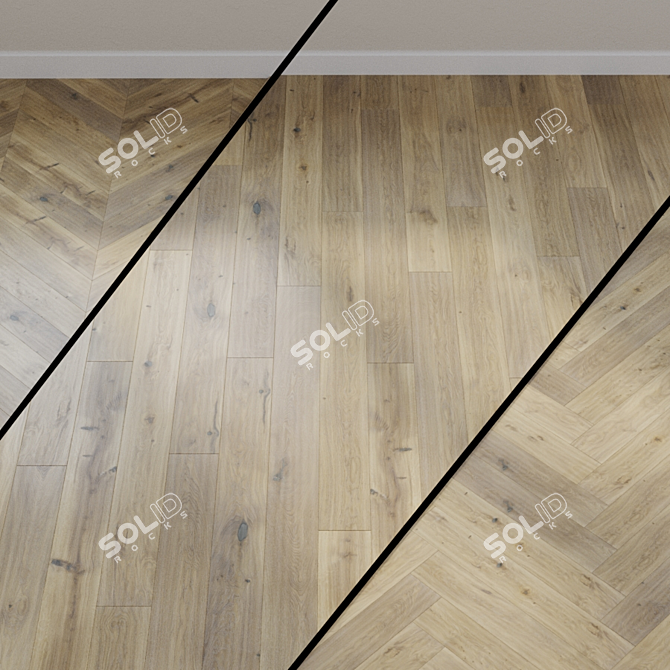 Alpine Oak Light Beige Parquet 3D model image 1