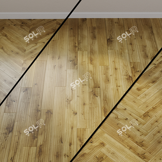 Alpine Oak Parquet Board 3D model image 1