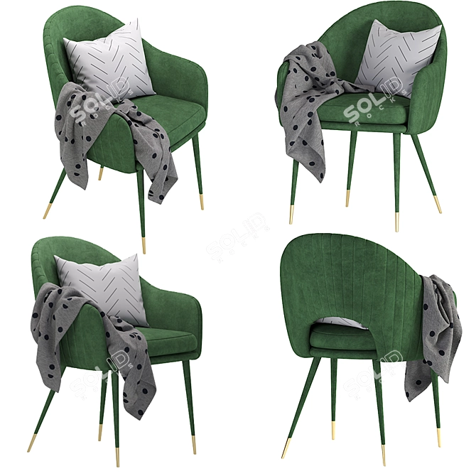 Modern Magrib Armchair 3D model image 2