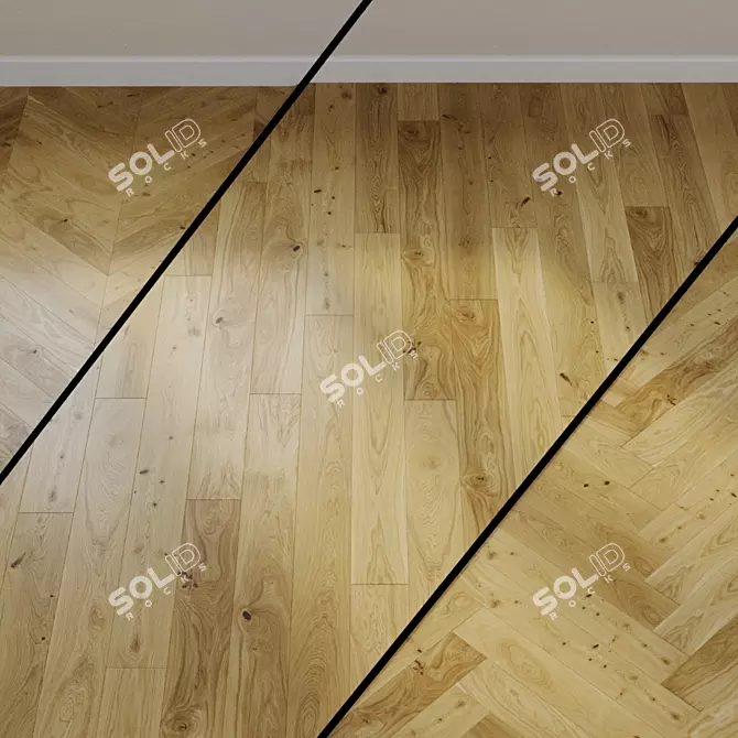 Provence Oak Parquet Board 3D model image 1