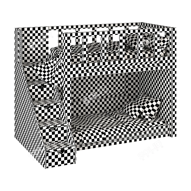 Sleek & Stylish IKEA Teenage Bed 3D model image 4