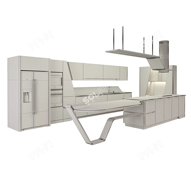 Sleek Kitchen Design - 12 3D model image 4