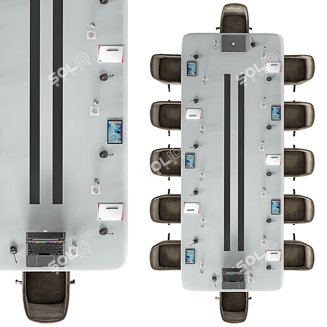 Modern Conference Table 2015: V-Ray, Corona, 3Ds Max 3D model image 4