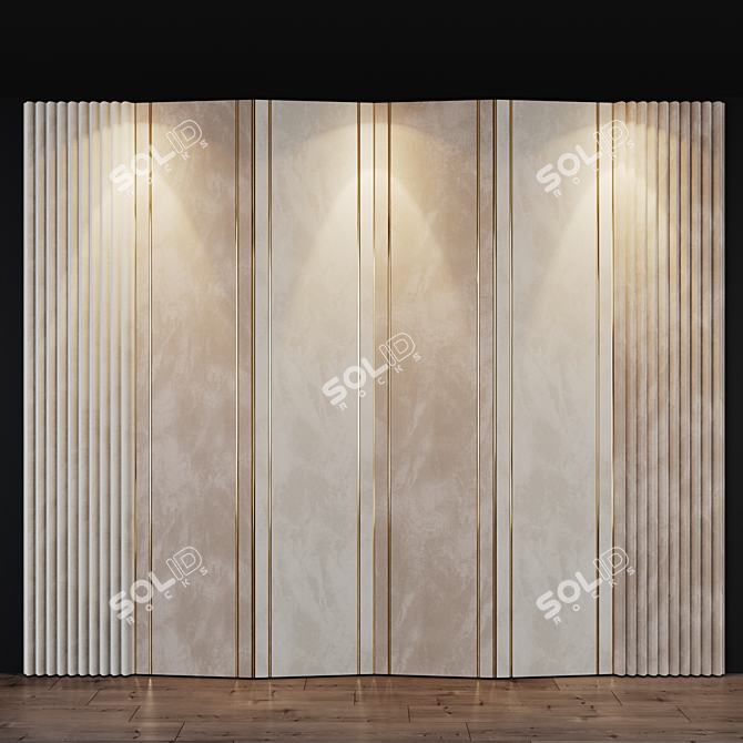 Stylish Headboard & Wall Panel Set - Design by studia-54.ru 3D model image 1