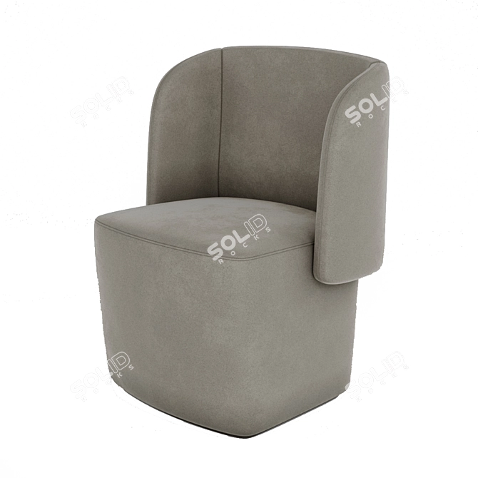 Paris Architectural Chair: Modern Design, Ultimate Comfort 3D model image 1