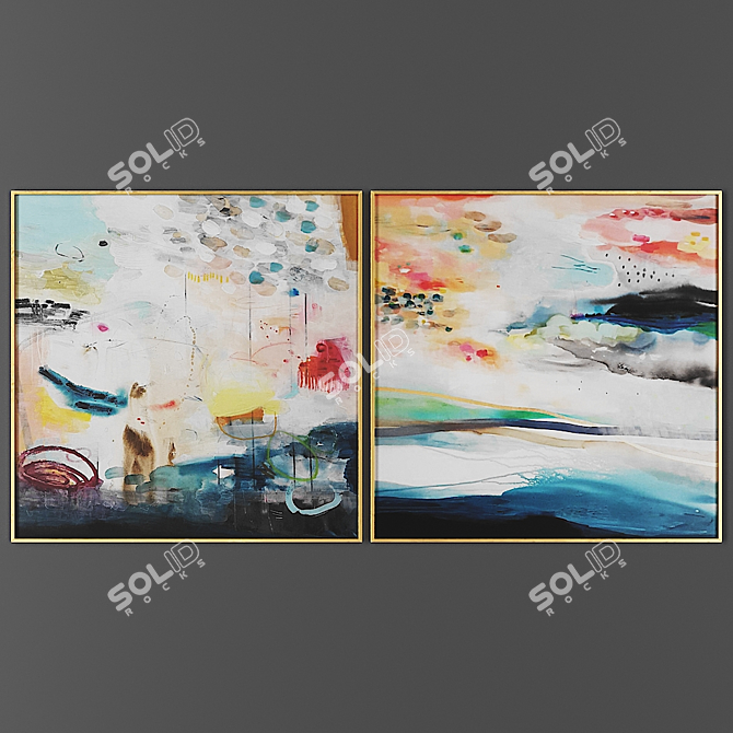 2-Piece Art Collection 3D model image 1