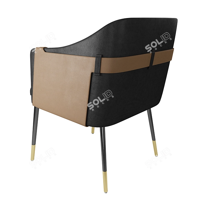 Carter Dining Armchair: Elegant and Comfortable 3D model image 5
