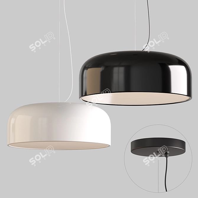 Modern Pendant Light 60cm: Affordable Lighting Solution 3D model image 1