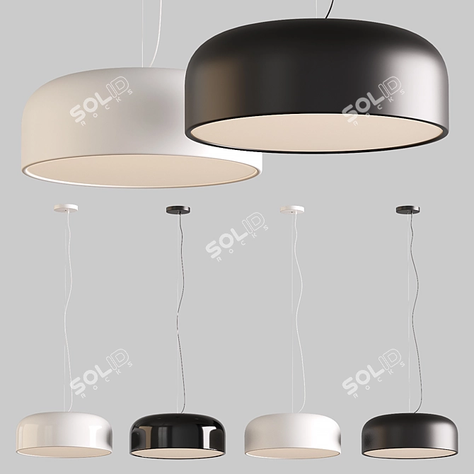 Modern Pendant Light 60cm: Affordable Lighting Solution 3D model image 2