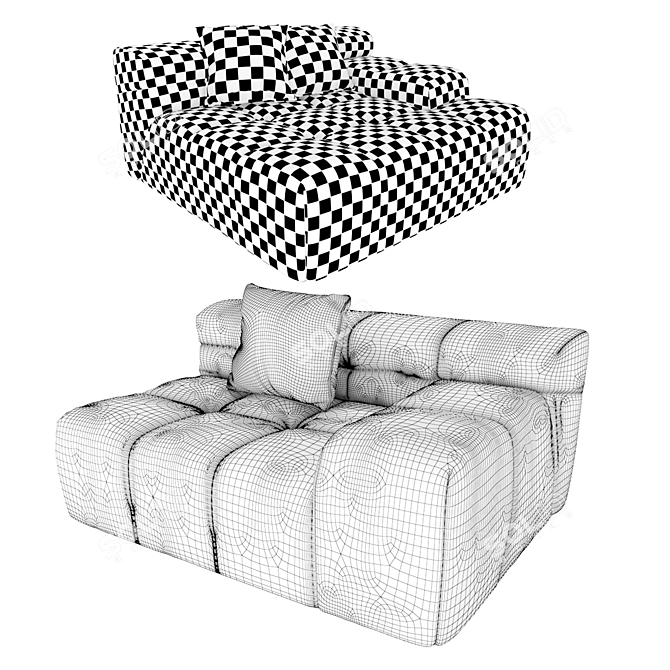 Modular Comfort Sofa 3D model image 3
