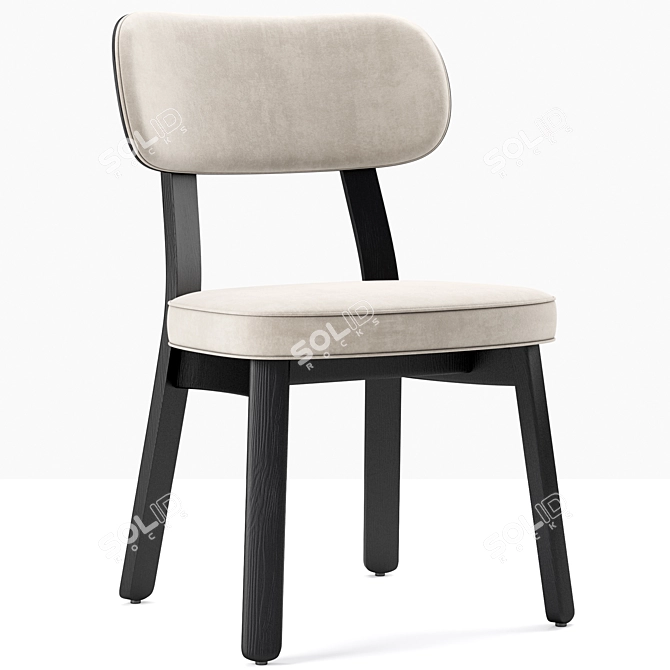 Elegant Evelin Porada Chair: Stylish and Modern 3D model image 2