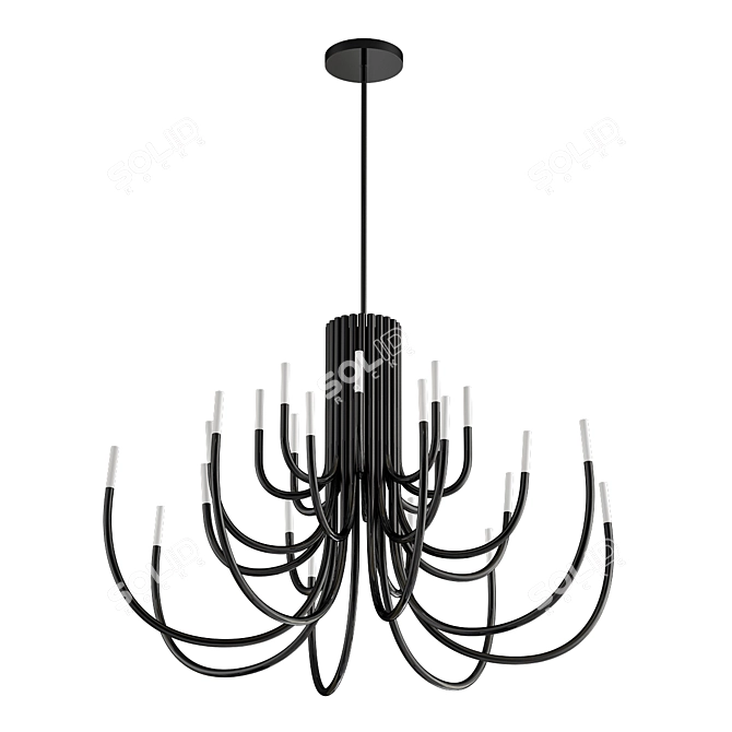 Elegant Squid Chandelier 3D model image 1