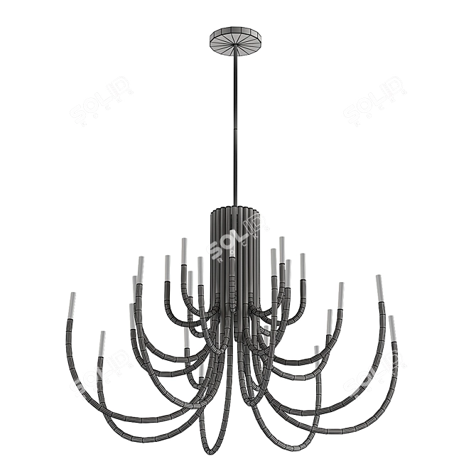 Elegant Squid Chandelier 3D model image 2