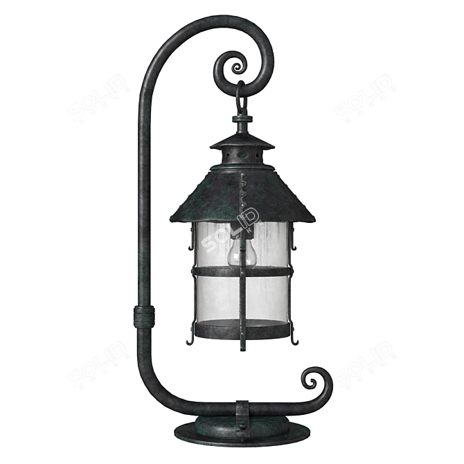 Vintage Street Lamp 3D model image 2