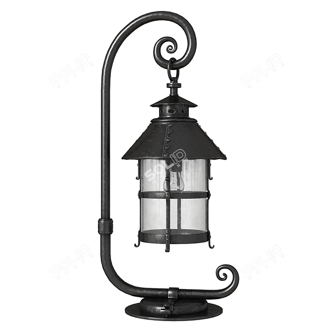 Vintage Street Lamp 3D model image 3