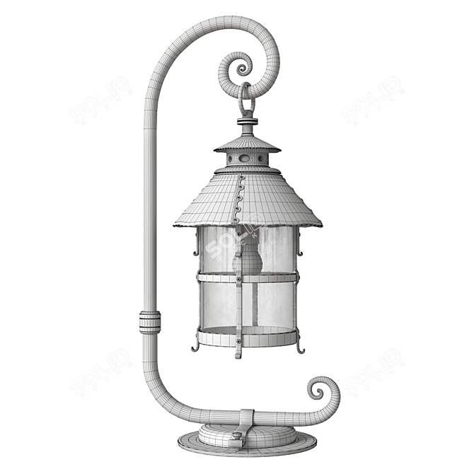 Vintage Street Lamp 3D model image 5