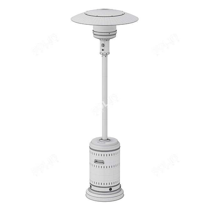 Stainless Patio Heater for Year-round Outdoor Comfort 3D model image 5