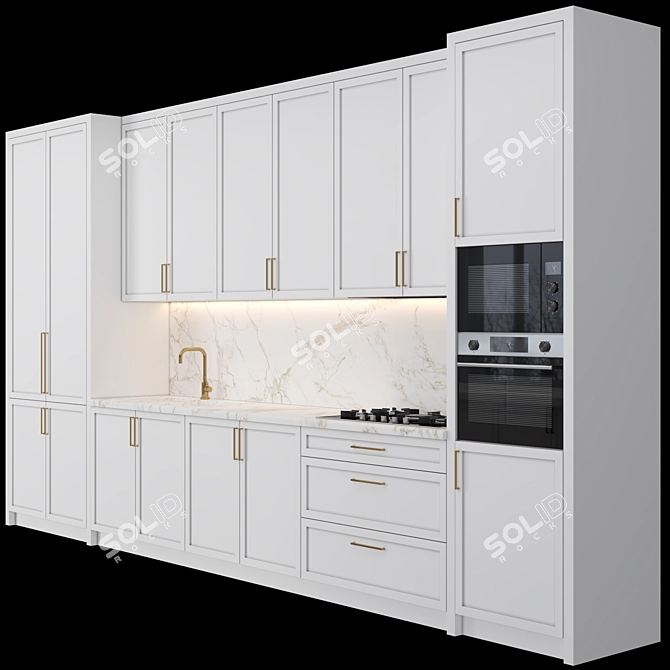 Modern Island Kitchen - Versatile and High Quality 3D model image 3