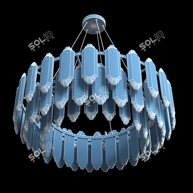 Elegant Laureta Pendant Lamp 3D model image 2