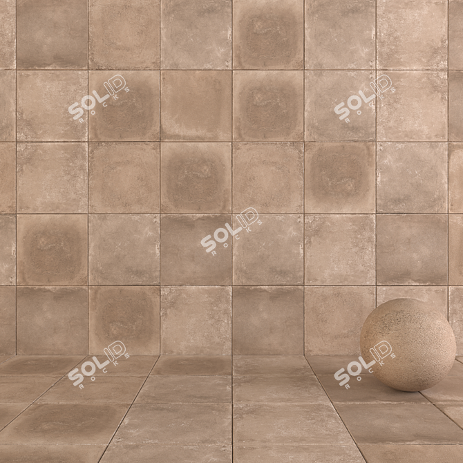 Flaviker Backstage Spicy 60x60 - Versatile Multi-Texture Floor 3D model image 1