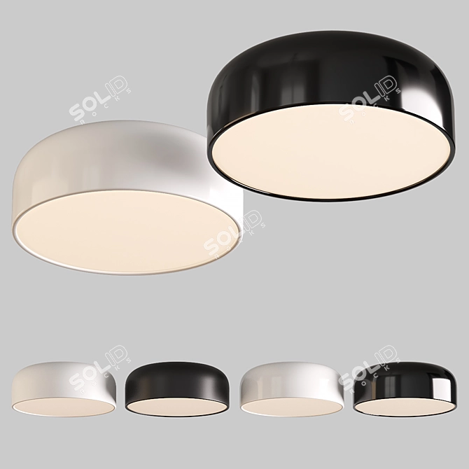Sleek Ceiling Light: 48cm or 60cm, Multiple Colors | Aliexpress 3D model image 1