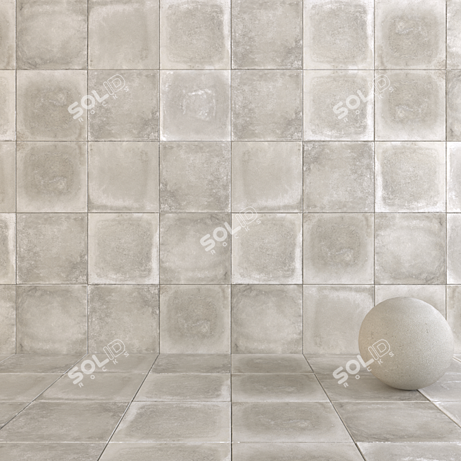 Flaviker Backstage Tan 60x60: Multi-Texture Floor Solution 3D model image 1