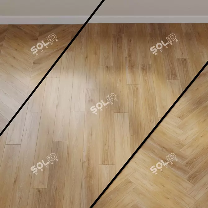 Title: WarmPlace Oak Vinyl Flooring 3D model image 1