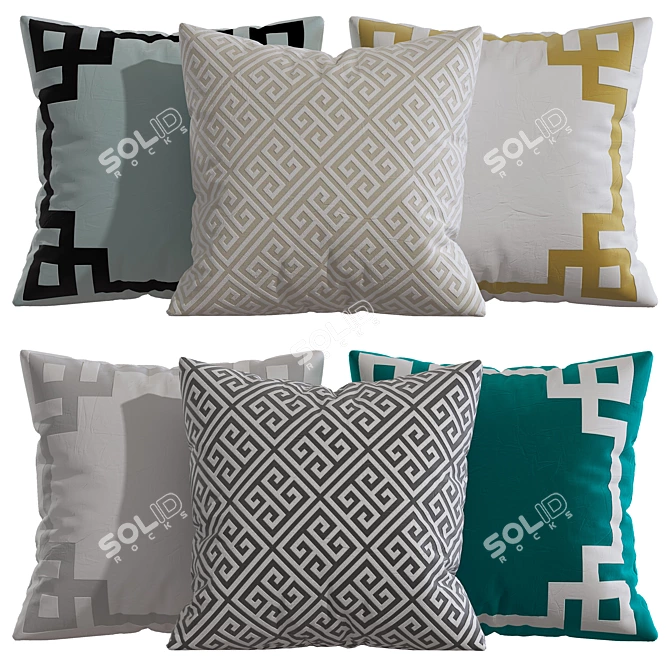 Elegant Pillow Decor for Interior 3D model image 1
