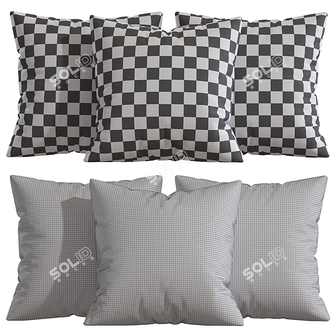 Elegant Pillow Decor for Interior 3D model image 2