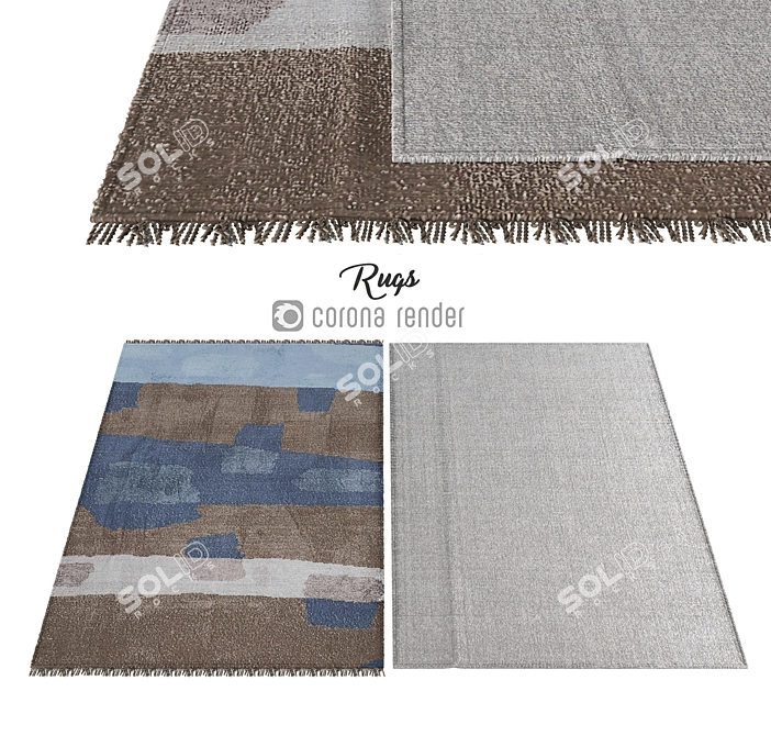 Elegant Poly Blend Carpets 3D model image 1