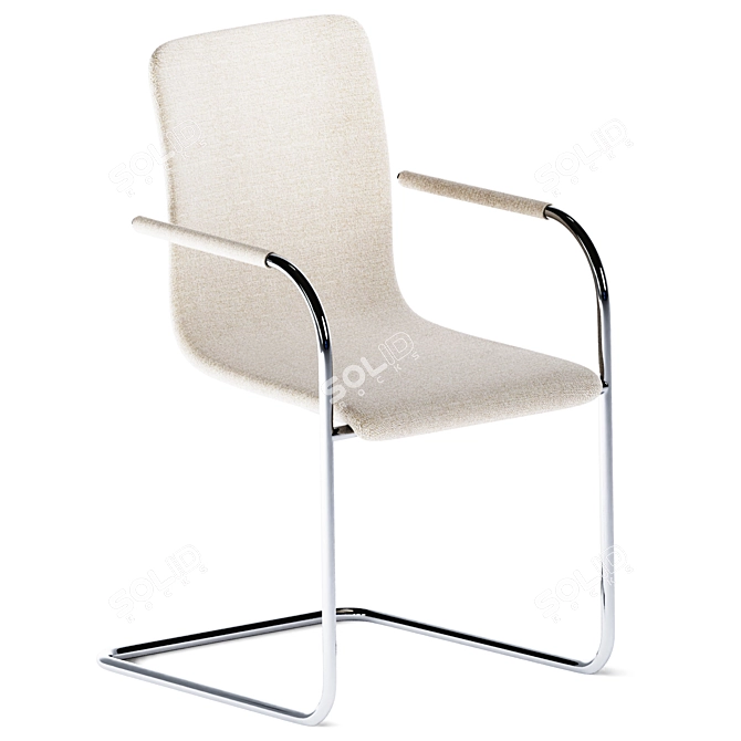 Elegant Cantilever Chair Thonet 3D model image 1