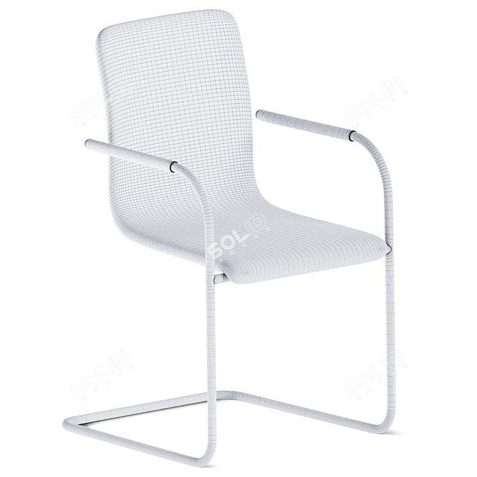 Elegant Cantilever Chair Thonet 3D model image 3