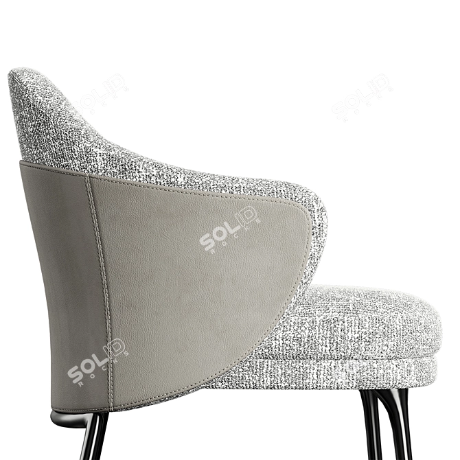 Elegant Minotti Angie Dining Chair 3D model image 4