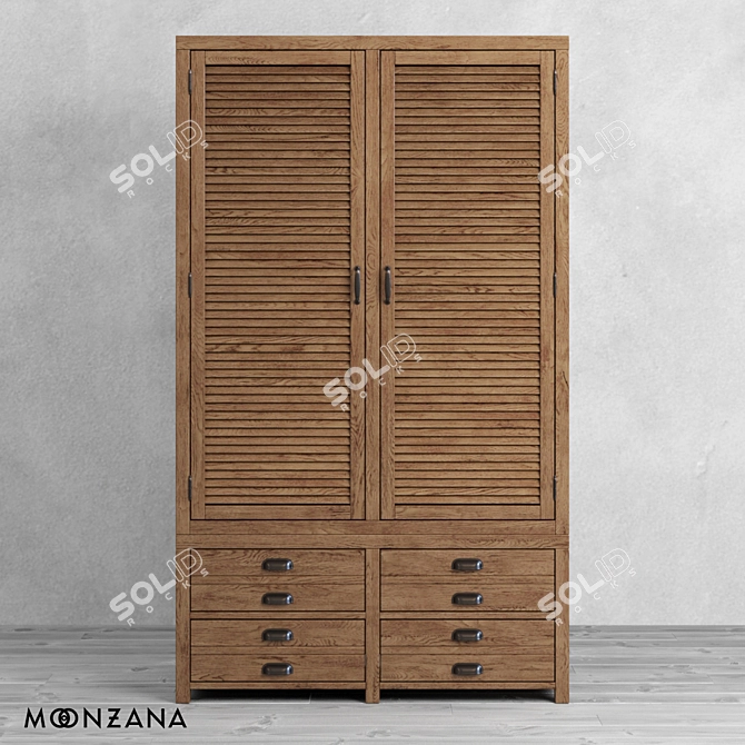 OM Wardrobe Printmaker: Stylish and Spacious 3D model image 2