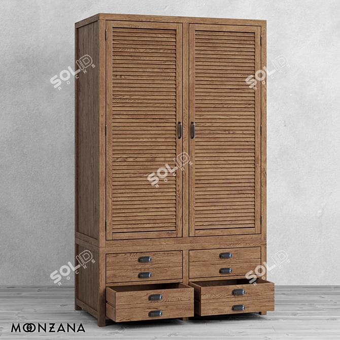 OM Wardrobe Printmaker: Stylish and Spacious 3D model image 4