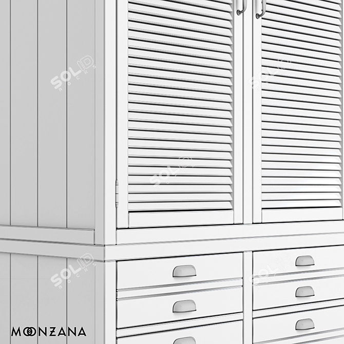 OM Wardrobe Printmaker: Stylish and Spacious 3D model image 5