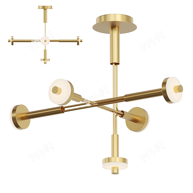 Elegant LED Pendant Lamp - Lampatron AMARILIS 3D model image 1